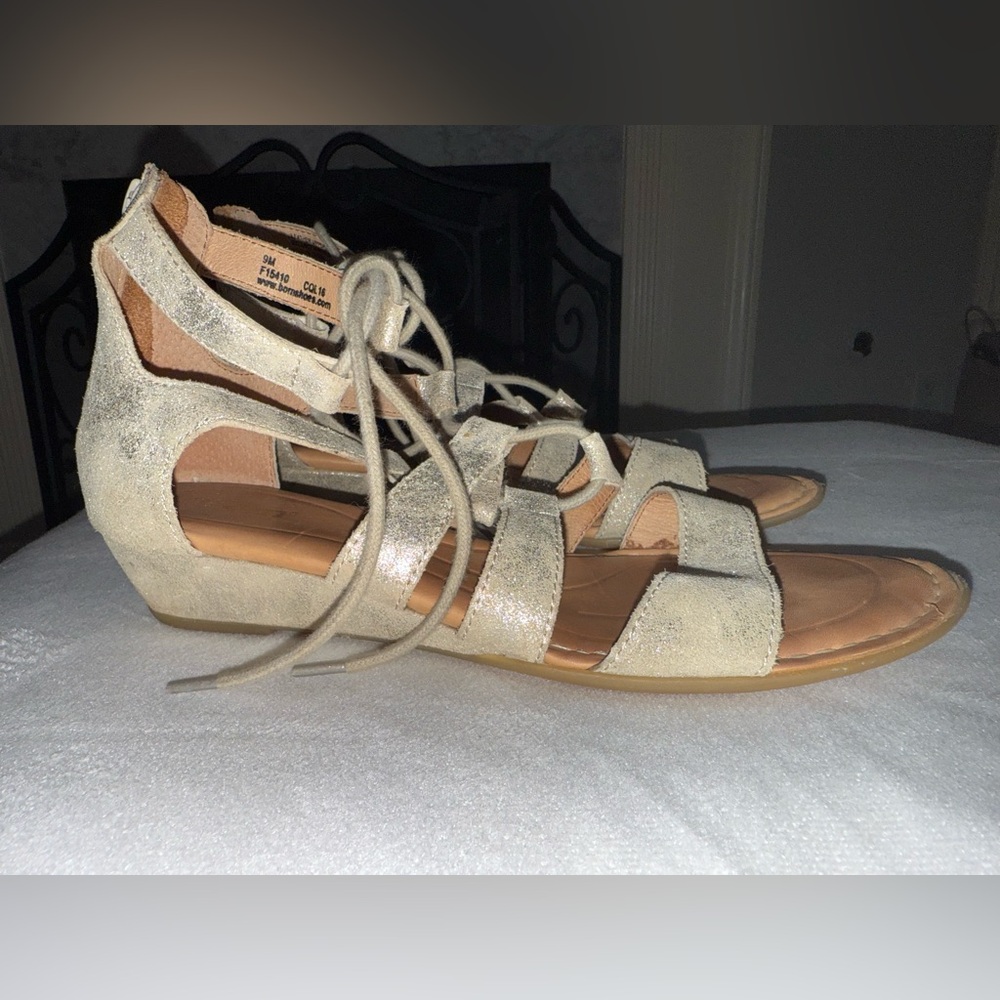 Born Metallic Gladiator Sandals